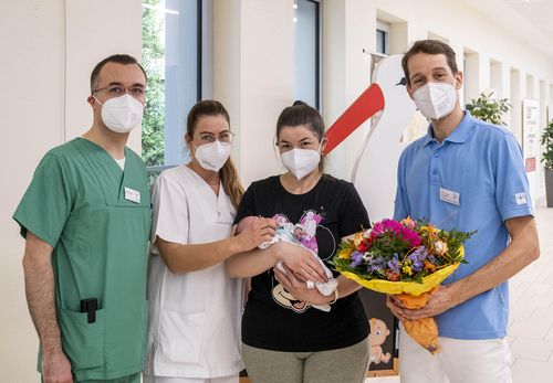 Gruppenbild mit Baby Christian